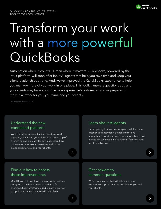 Transform your work with a more powerful QuickBooks