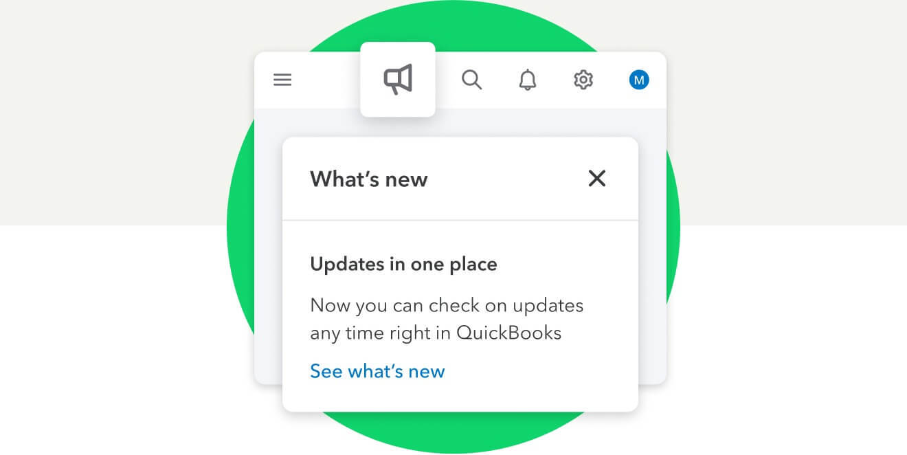 Screenshot of What's new in QuickBooks
