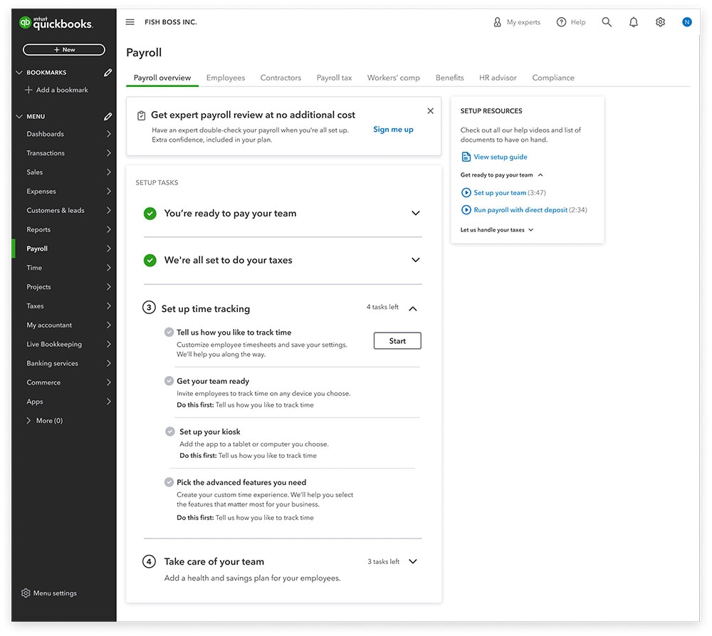 QuickBooks Time Setup