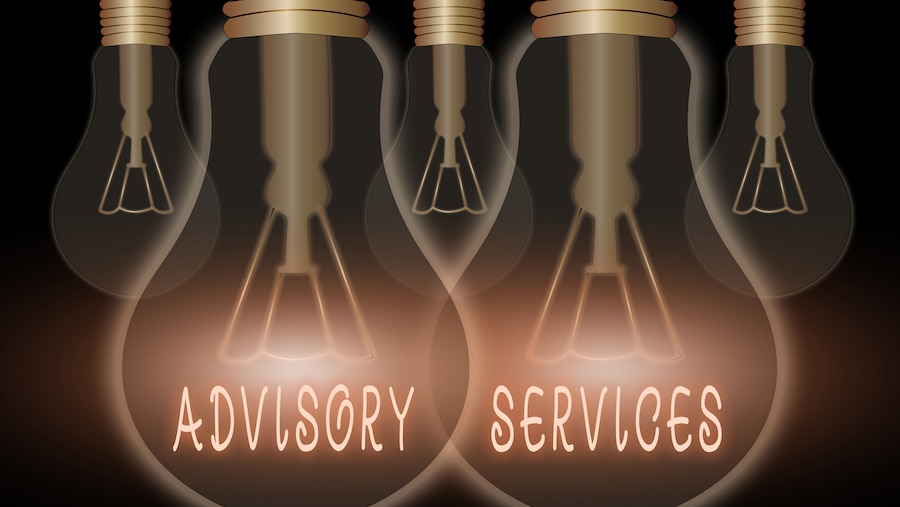 A lightbulb showing advisory services.