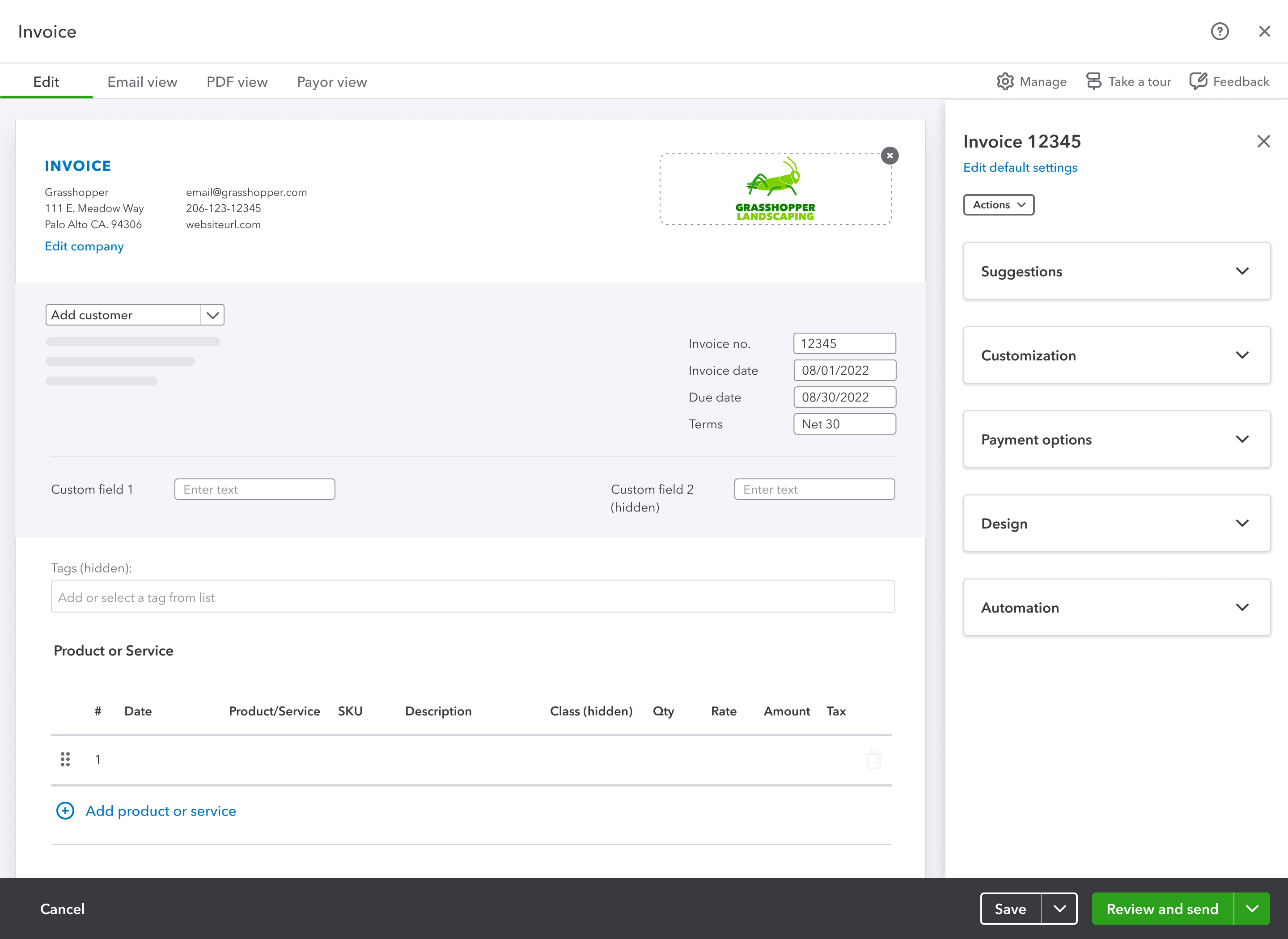 QuickBooks new invoicing QuickBooks new invoicing