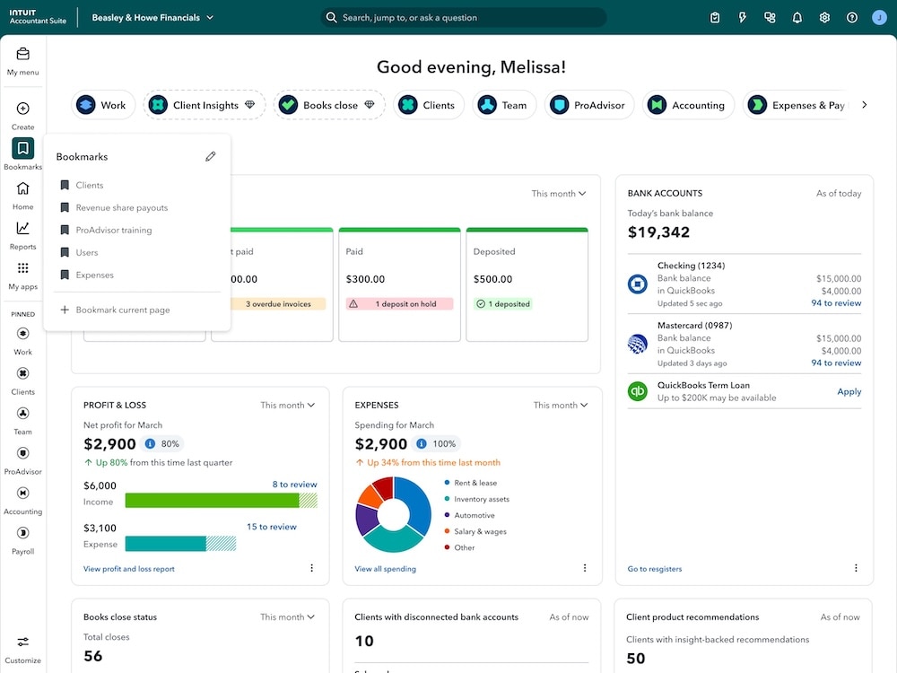 QuickBooks Online Accountant vs. Intuit Accountant Suite: A guide to the new look and features.
