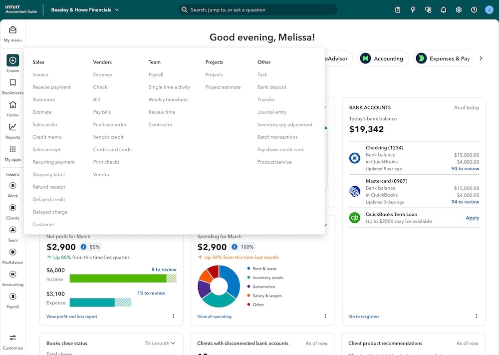 QuickBooks Online Accountant vs. Intuit Accountant Suite: A guide to the new look and features.