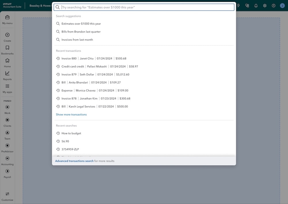 QuickBooks Online Accountant vs. Intuit Accountant Suite: A guide to the new look and features.