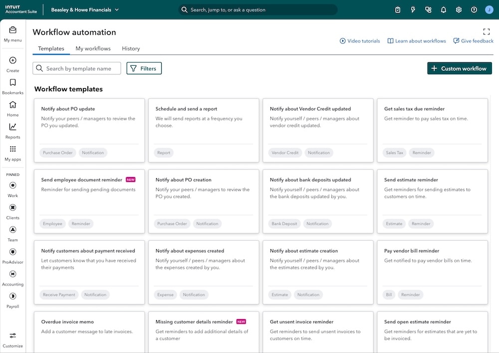 QuickBooks Online Accountant vs. Intuit Accountant Suite: A guide to the new look and features.