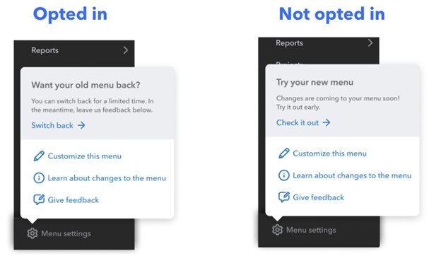 Opt in menu screenshot