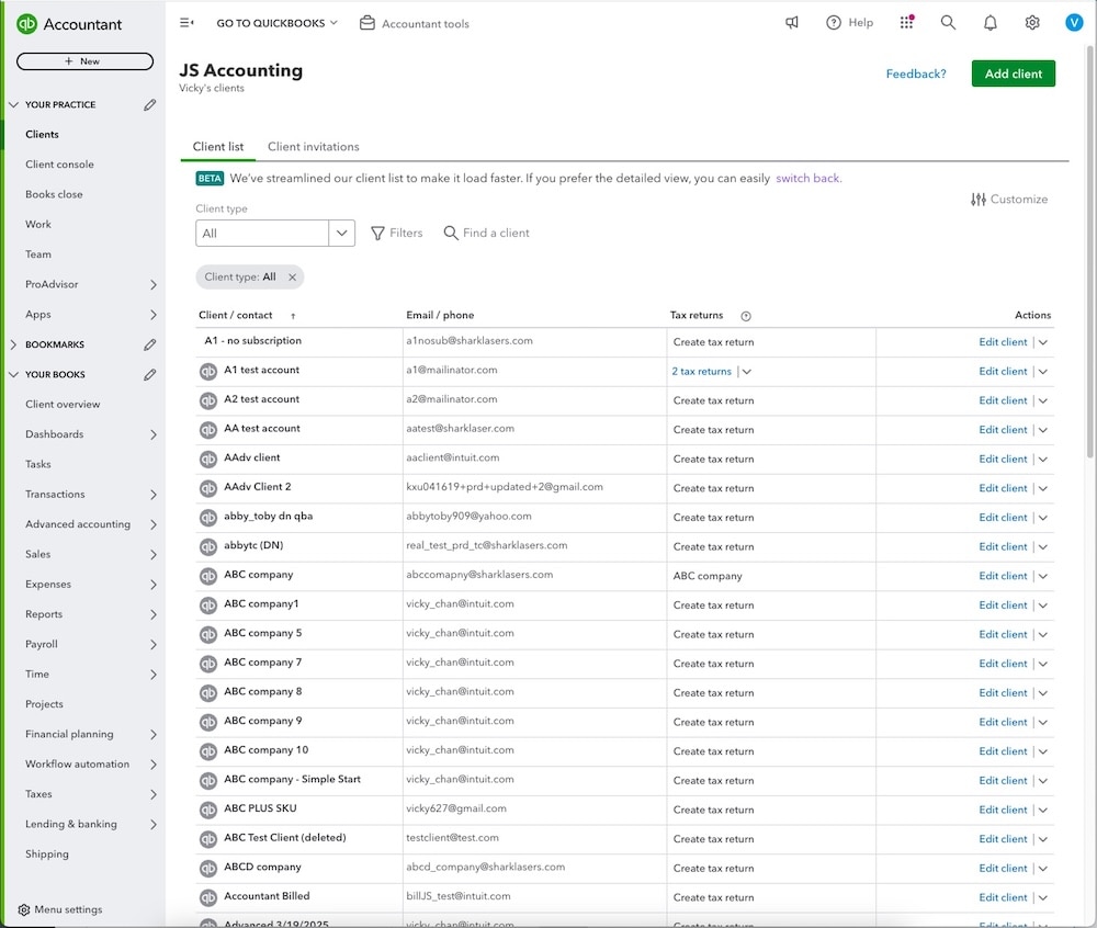 QuickBooks Online Accountant vs. Intuit Accountant Suite: A guide to the new look and features.