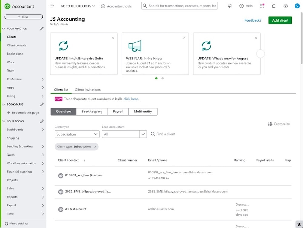 QuickBooks Online Accountant vs. Intuit Accountant Suite: A guide to the new look and features