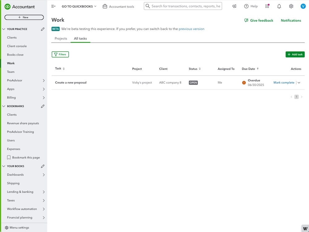 QuickBooks Online Accountant vs. Intuit Accountant Suite: A guide to the new look and features.