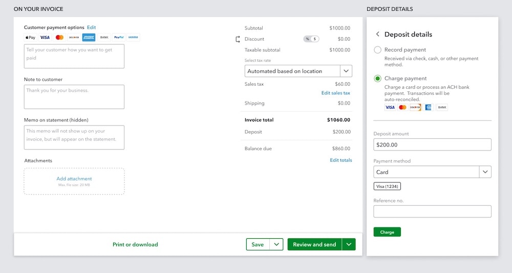 Secure your bookings and get paid faster with invoice deposits.