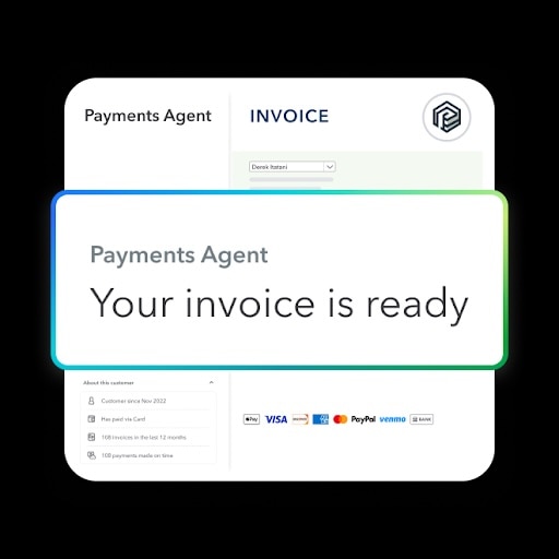 Payment agents features inside Intuit Enterprise Suite.