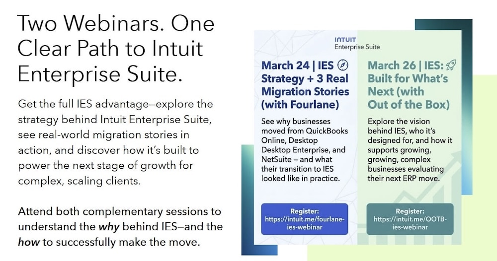 Is your client ready for Intuit Enterprise Suite? Two webinars will help you decide.