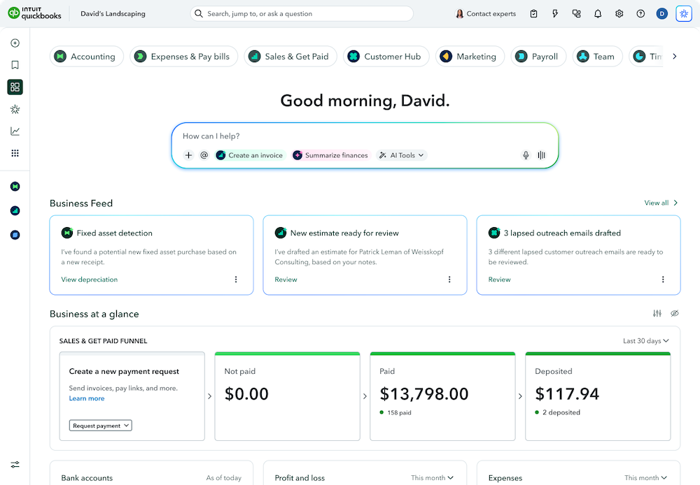 QuickBooks Online new features and improvements.