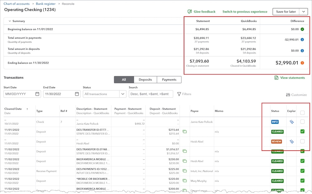 AI in QuickBooks.